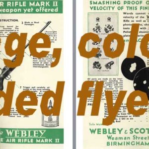 Webley & Scott 1937 Circa Mark II  Service Air Rifle Flyer