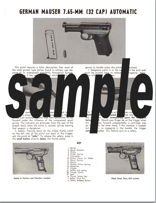 Mauser (German) 7.65 (.32 CAP) Automatic Manual - GB-img-0