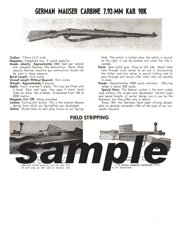 Mauser (German) Carbine 7.92mm KAR 98K Stripping - GB-img-0