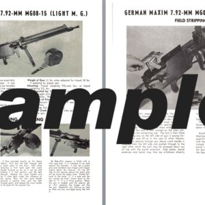 Maxim (German) 7.92mm MG08-15 (Light Machine Gun) Manual