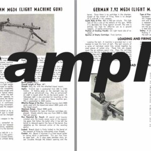 MG34 (Light Machine Gun) German 7.92mm Manual