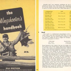 Poly-Choke 1961 - The Wingshooters Guide 31st Ed
