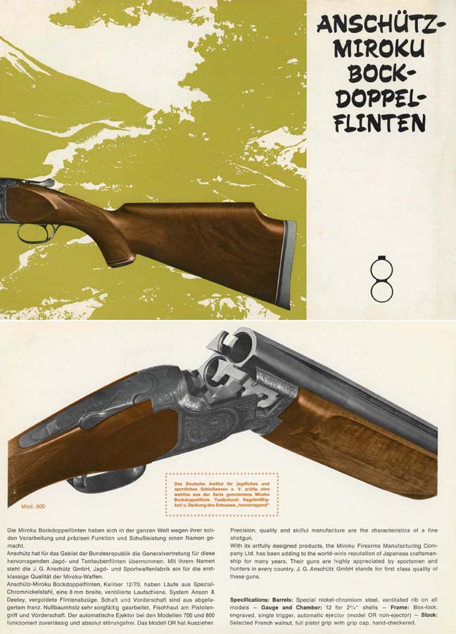 Anschutz-Miroku 1975  Shotgun Catalog - GB-img-0