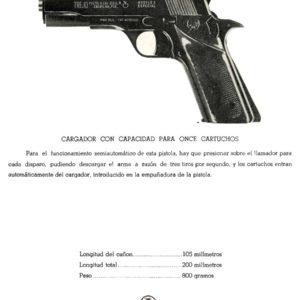 Armas Trejo M 2 c1966 Especial .22 cal Semi Auto Pistol Parts Flyer(Mexico)