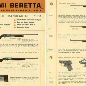 Beretta 1961 Gun, Rifle and Pistol Catalog