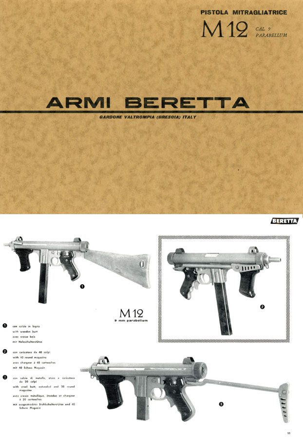 Beretta 1963 M12 9mm SMG Catalog - GB-img-0