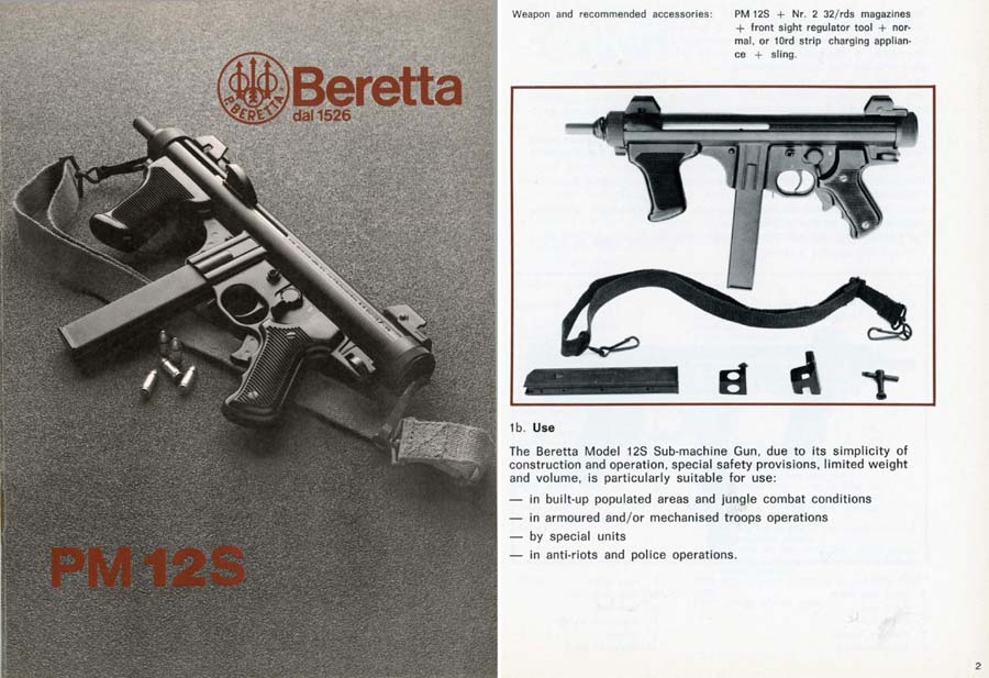 Beretta 1983 PM12S SMG Manual - GB-img-0