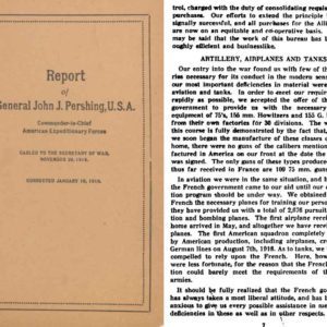 Report of General John J Pershing, C in C US Forces 1918