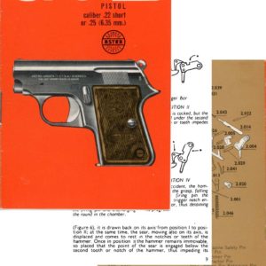 Astra Cub 1972 Circa Pistol Manual