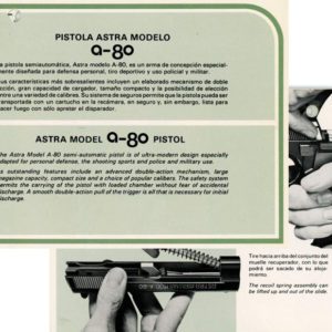 Astra Model A-80 Pistol Manual