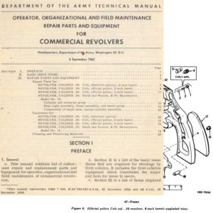 TM 9-1005-206-14P-1 Colt .38 & SW K-38 (1962) Revolvers Manuals