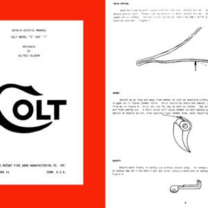 Colt 1960 (circa) Model E & I Repair Manual by Alfred DeJohn
