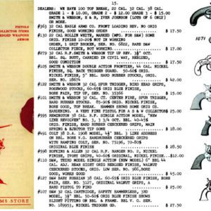 Firearms Unlimited 1959 Circa Collector Weapons- Pittsburgh, PA