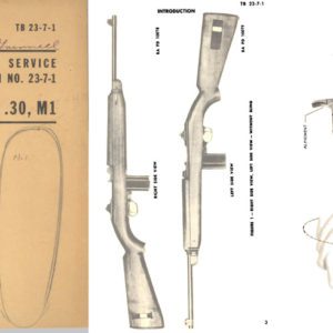 TB 23-7-1 1942 Carbine cal .30 M1 Ord Field Service