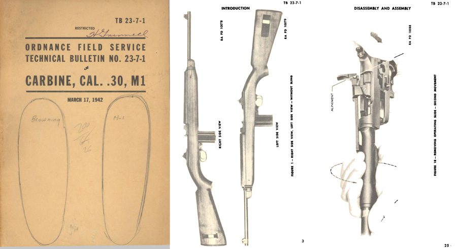 TB 23-7-1 1942 Carbine cal .30 M1 Ord Field Service - GB-img-0