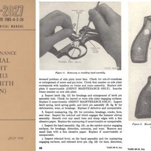 TM 9-2027 1956 Cal 38 Revolver M13 (Colt and S&W) Ord Maint. Manual