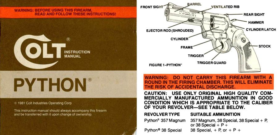 Colt 1981 Python Manual - GB-img-0