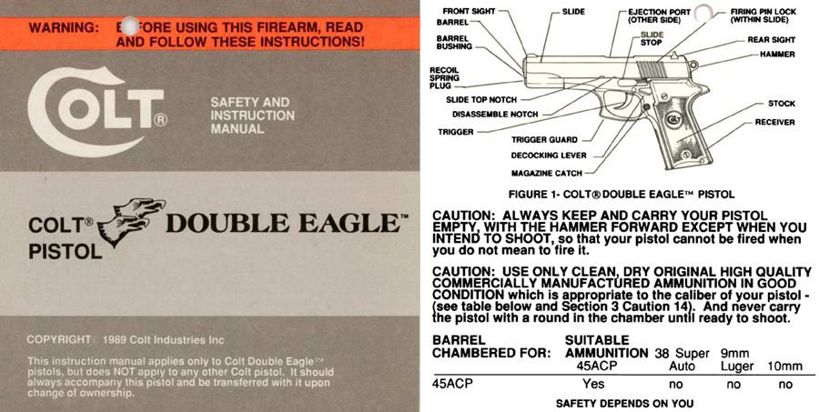 Colt 1989 Double Eagle Manual - GB-img-0