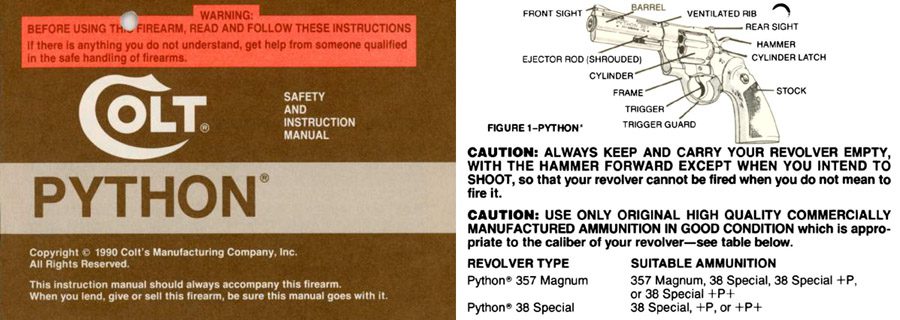 Colt 1990 Python Manual - GB-img-0