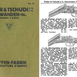 Weber u Tschudi optimiert 1917 Circa Gewehre Katalog