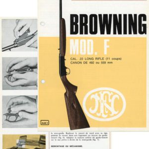 Browning 1970 (circa) Model F Manual (French)