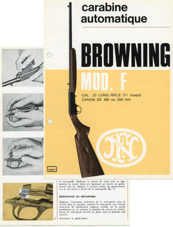 Browning 1970 (circa) Model F Manual (French)