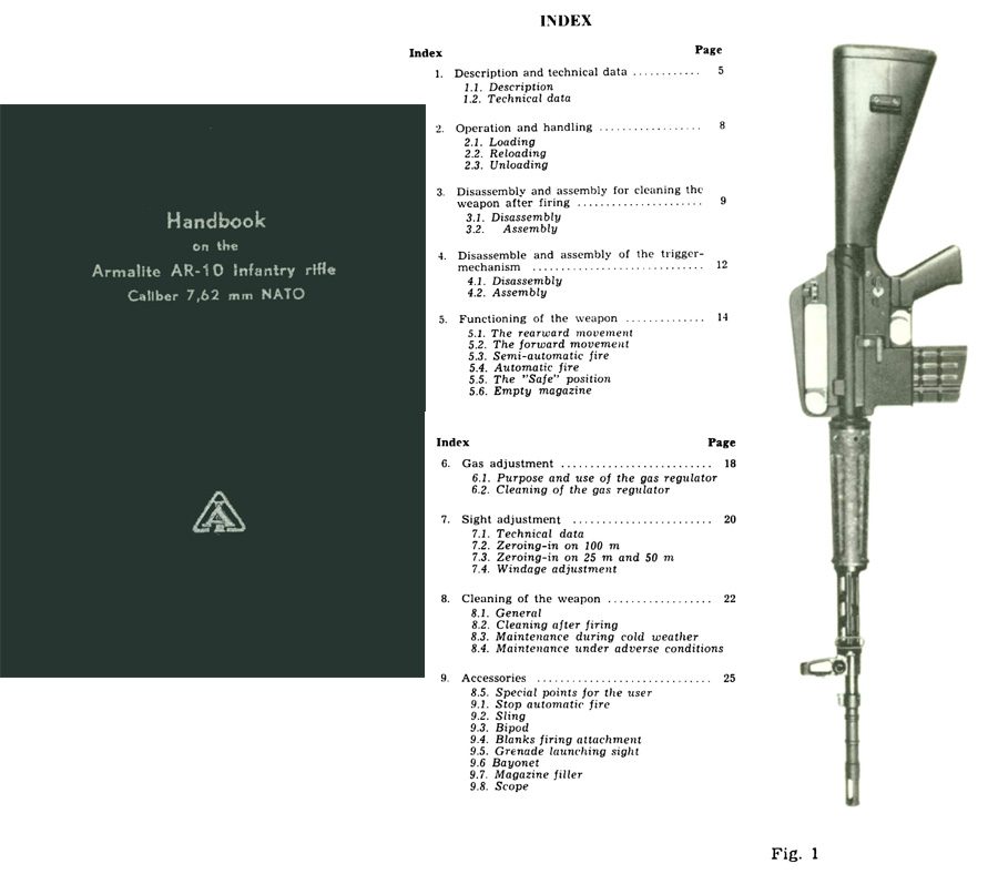 Handbook on the Armalite AR-10 Infantry Rifle Cal 7.62 NATO - GB-img-0