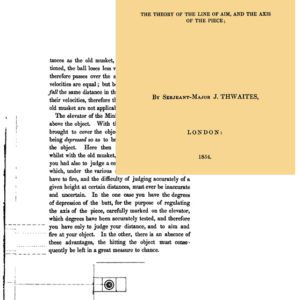Observation on the Minie Rifle 1854 (UK)