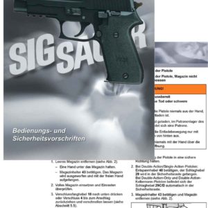 Sig P220 Sauer Manual (Text in German)