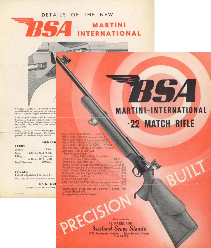 BSA 1950 Martini-International .22 Match Rifle Flyer - GB-img-0