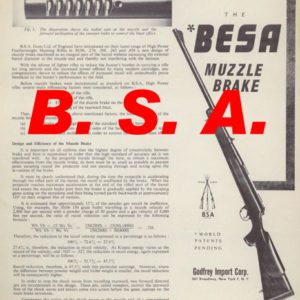 BSA 1955 Circa BESA Muzzle Brake Flyer