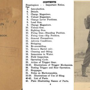 Owen Submachine Gun 1943 Circa Instruction Book (UK)