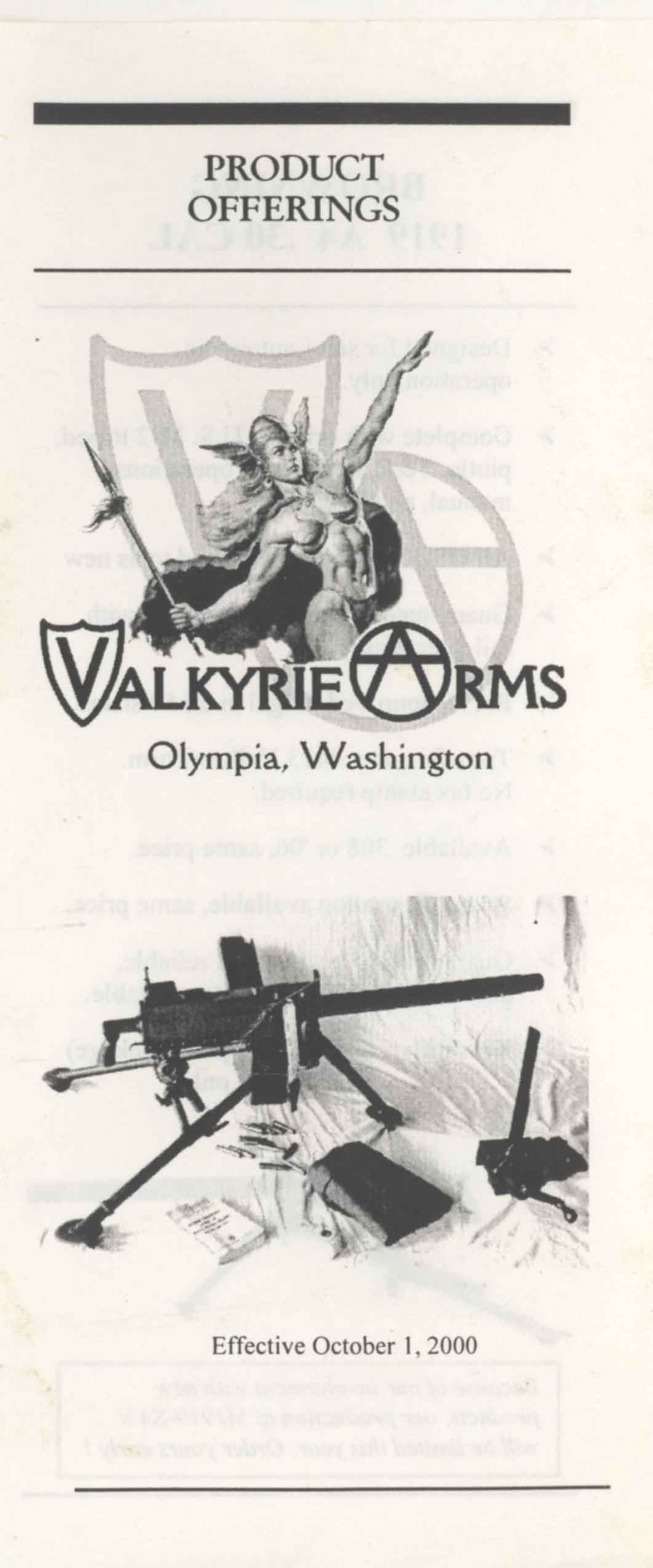 Valkyrie Arms 2000 Machine Gun Flyer - GB-img-0