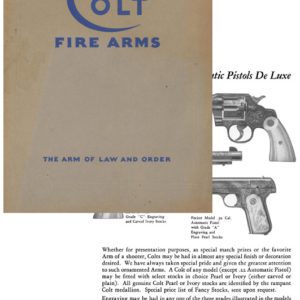 Colt 1931, February Gun Catalog and Price Sheet