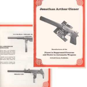 Jonathon Arthur Ciener 1981 Suppressed Firearms w/prices (Silencer)