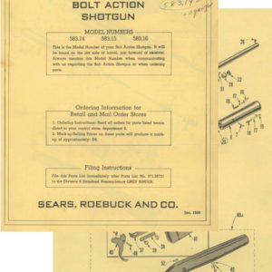 Sears 1949 - J C Higgins Bolt Action Shotgun Manual