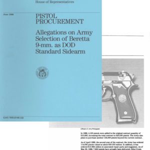 Beretta 1986 - 9mm Allegations on Army Selection