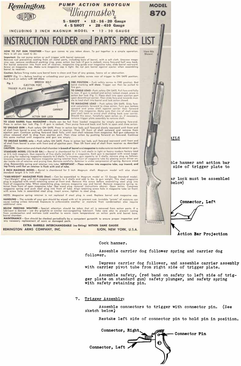 Remington Model 870 Field Manual (Introduced in 1949) - GB-img-0