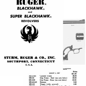 Ruger 1967 Blackhawk & Super Blackhawk Manual