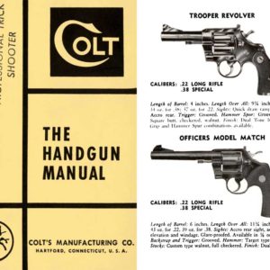 Colt 1958 (circa) Handgun Catalog & Manual