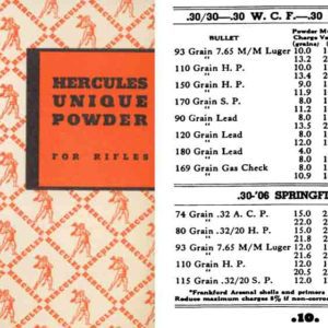 Hercules 1935 Unique Powder (Rifle Load Info)