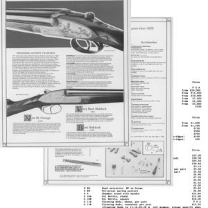 WW Greener 1992 Guns & Price List