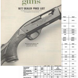 Remington 1977 Price List