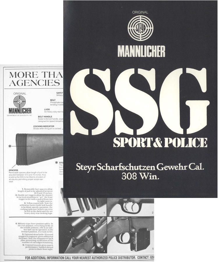 Mannlicher SSG Sport & Police .308 Win c1975 Flyer - GB-img-0