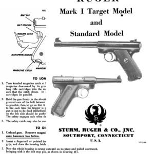 Ruger 1964 Mark I Target & Standard Manual