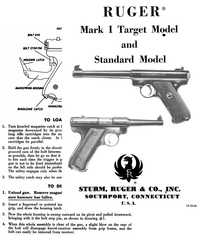 Ruger 1964 Mark I Target & Standard Manual - GB-img-0