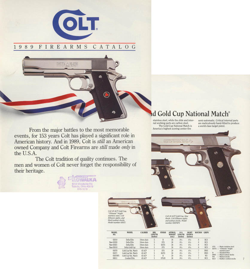 Colt 1989 Gun Catalog - GB-img-0