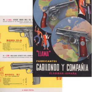 Llama Pistols & Ruby Revolvers 1955 Circa Gabilondo Y Compania, Spain