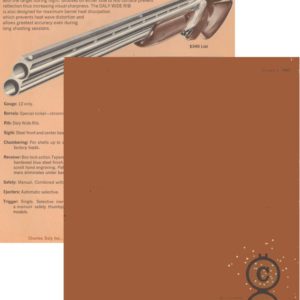 Charles Daly 1965 Gun Catalog