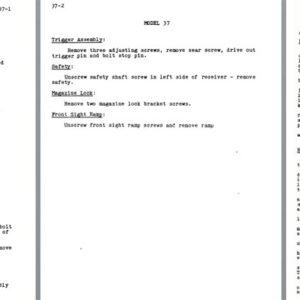 Remington Model 37- c1950 Disassembly Manual